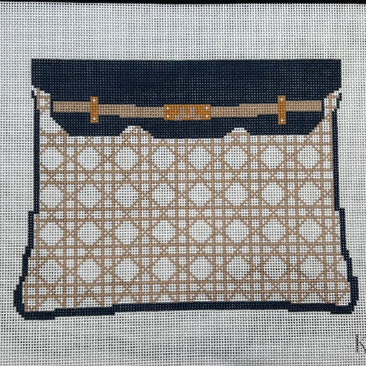 Cane Clutch Canvas