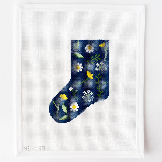 Pressed Floral Mini Stocking