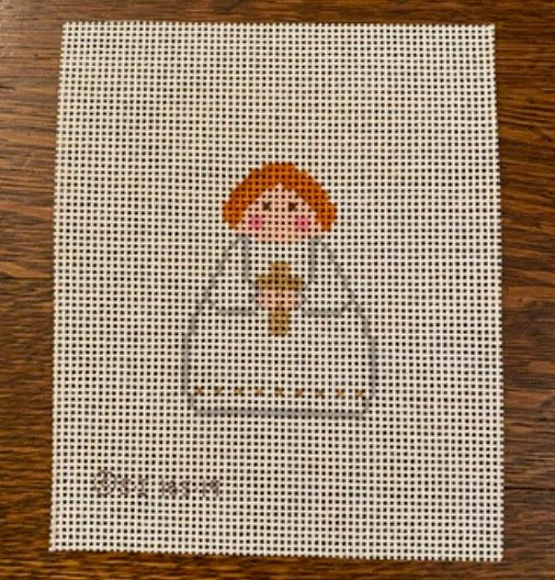White Angel w/ Gold Cross