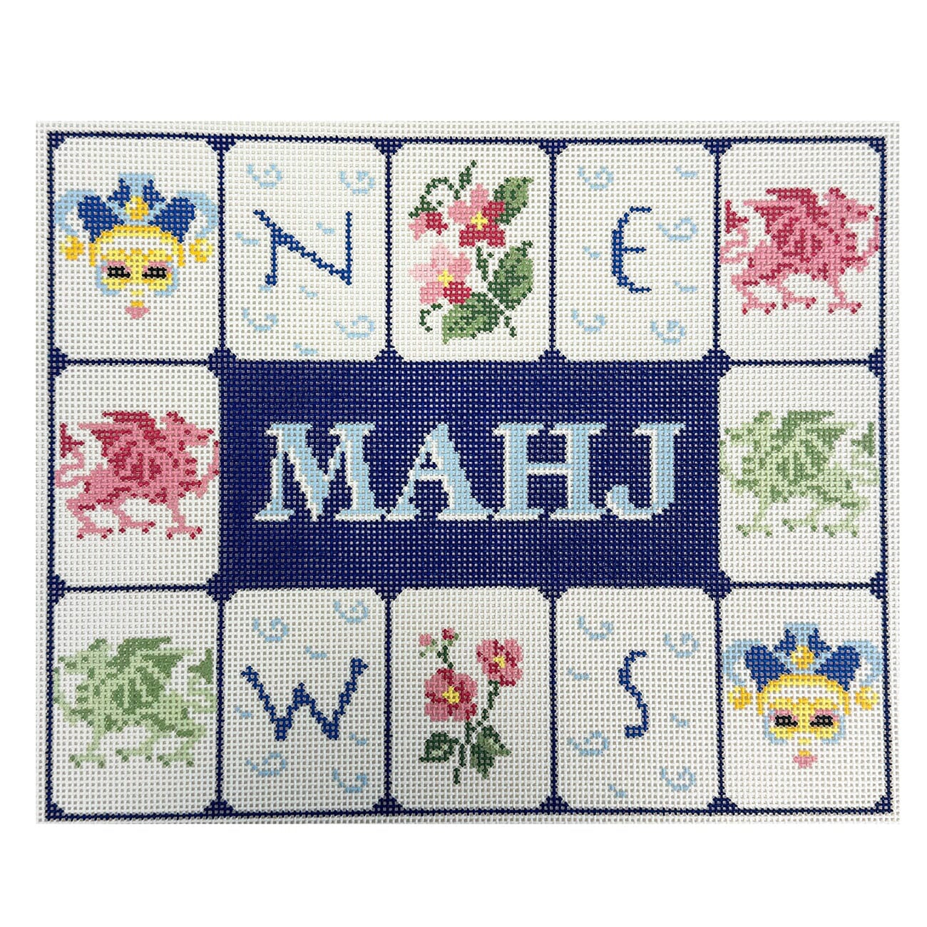Mahj Tile Pouch-Blue