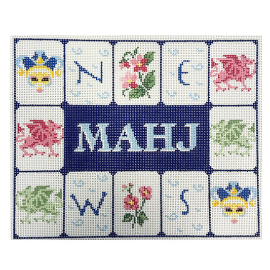 Mahj Tile Pouch-Blue