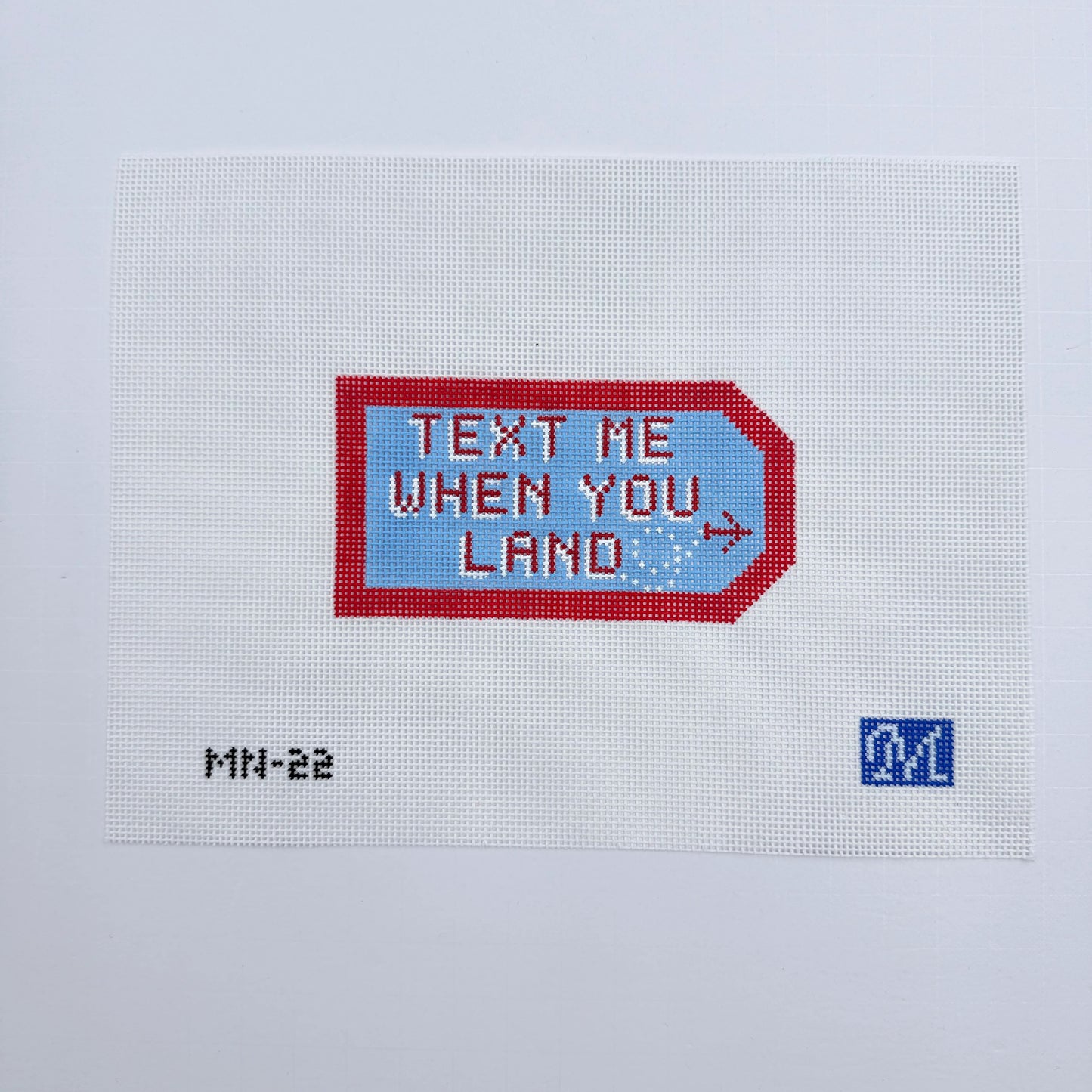 Text Me When You Land Tag Canvas
