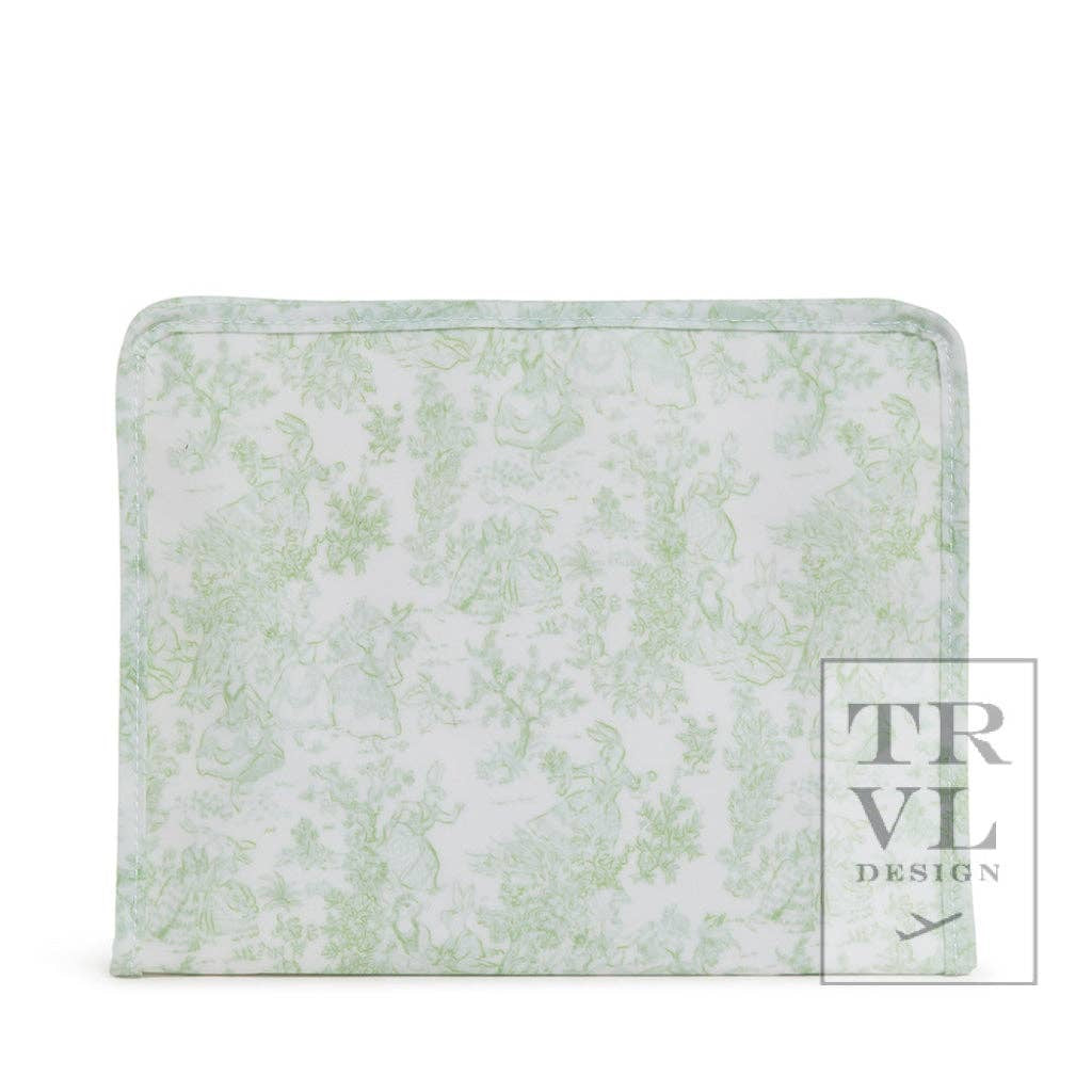 Green Bunny Toile Pouch