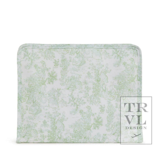 Green Bunny Toile Pouch