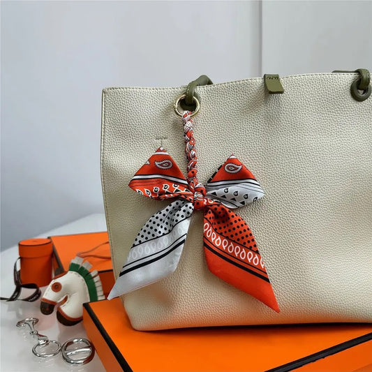 Elegant Bow Bag Charm