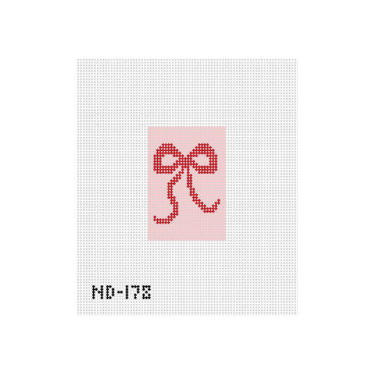 PINK AND RED BOW LUGGAGE TAG