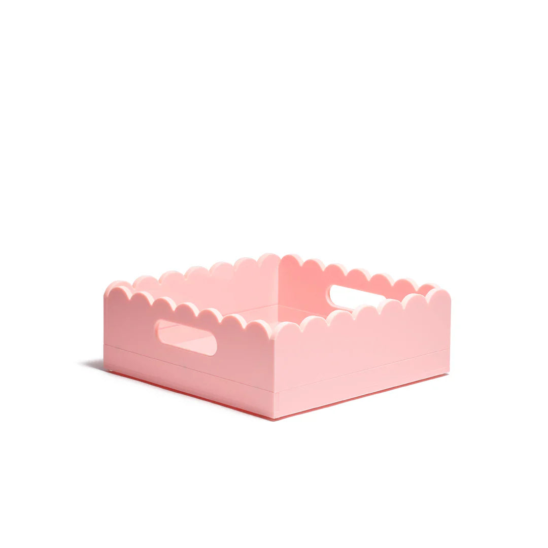 Scallop Acrylic Tray - 8" Square