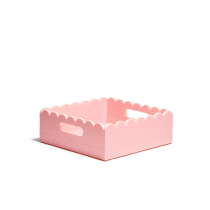 Scallop Acrylic Tray - 8" Square
