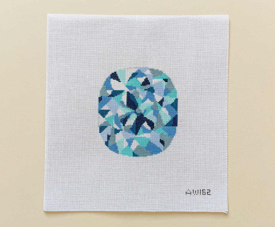 Cushion Cut Diamond Canvas- Blue