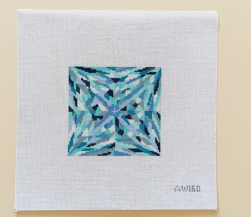 Princess Cut Diamond Canvas- Blue