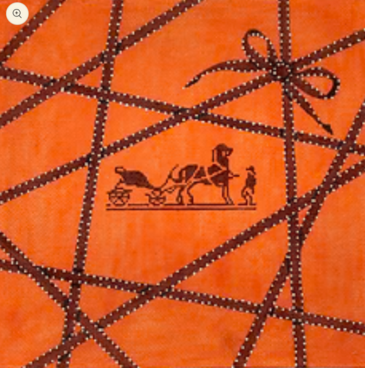 Hermes Bolduc Ribbons w/ Caleche Logo
