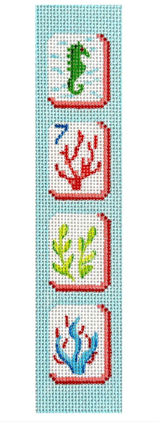 Key Fob- Mahjong Tiles - Coral Reef Theme