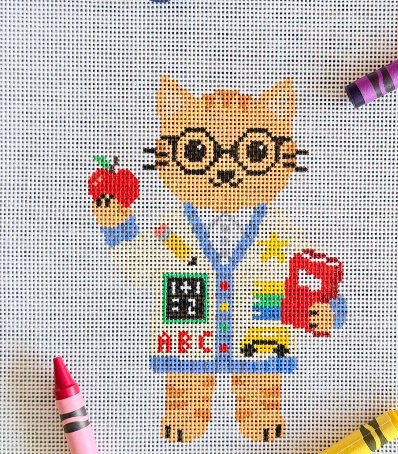 Tillie the Teacher Kitty Canvas