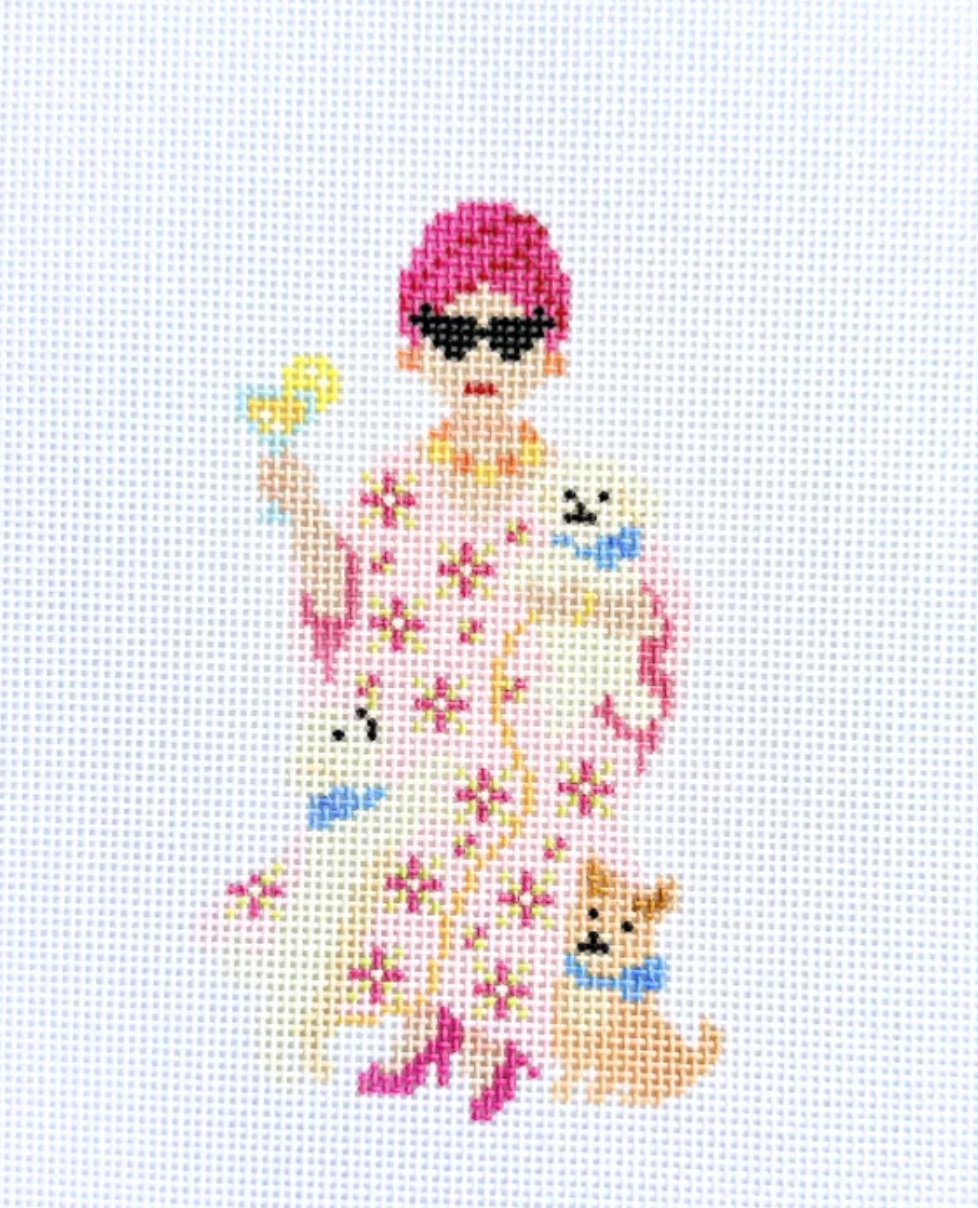 Bitsy the Chic Dog Lady Canvas
