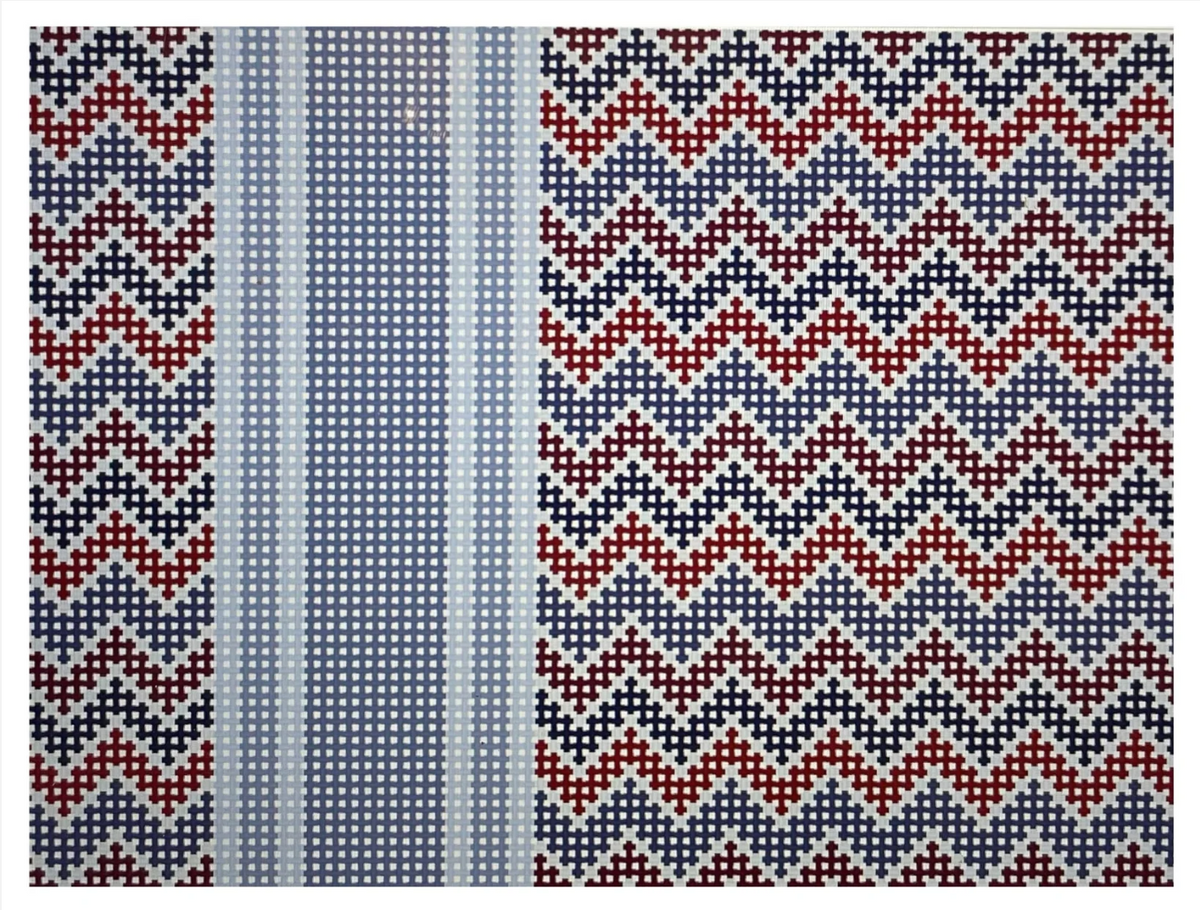 Bargello with Stripe Claret