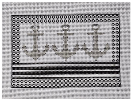 Three Silver Anchors