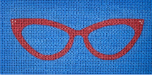 Cat Eye Glasses - Blue and Red