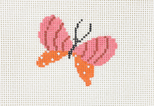 Butterfly w pink striped wings