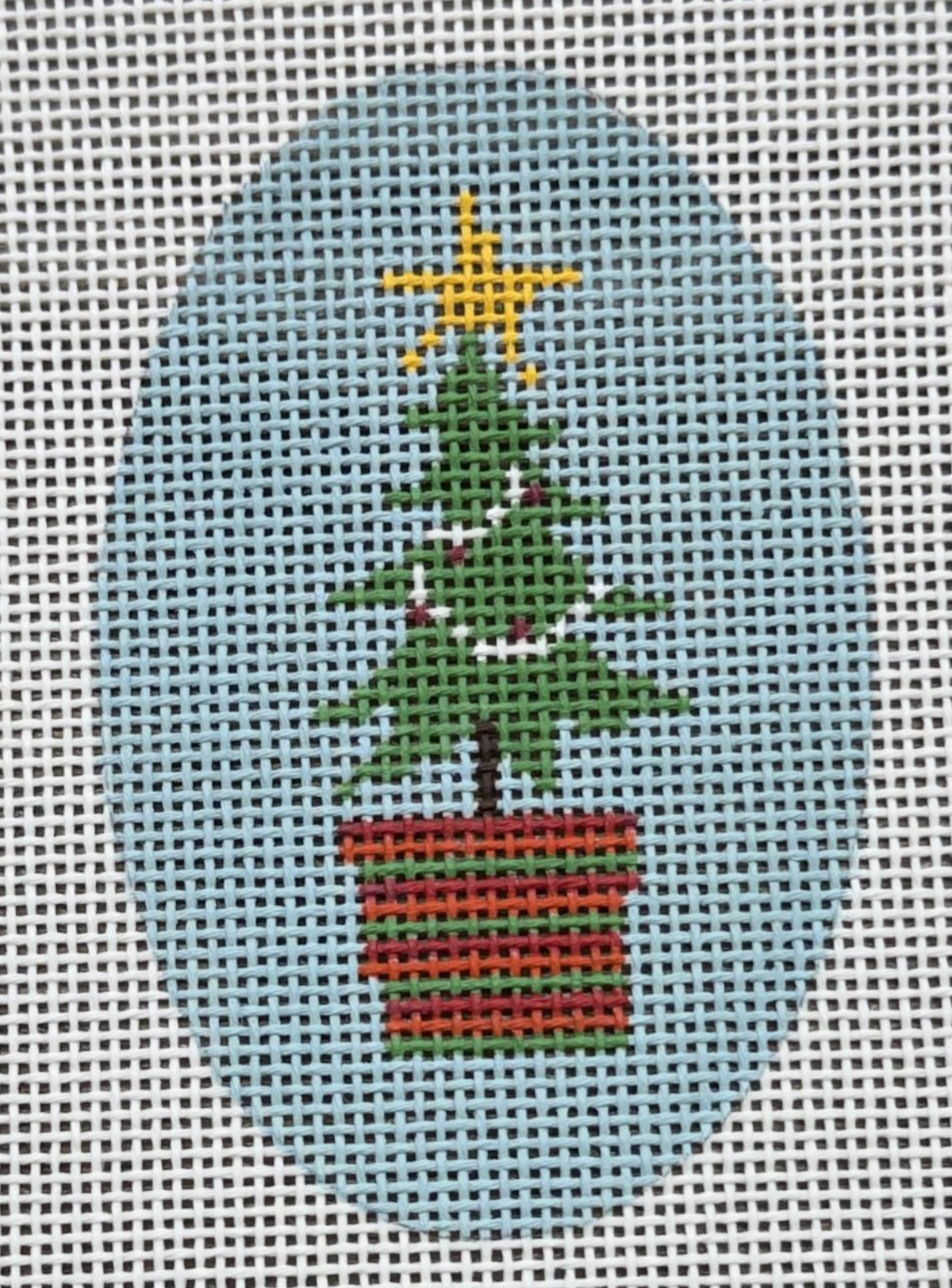 Oval Christmas Tree Ornament D