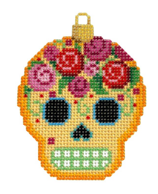 Sugar Skull Ornament/Gold