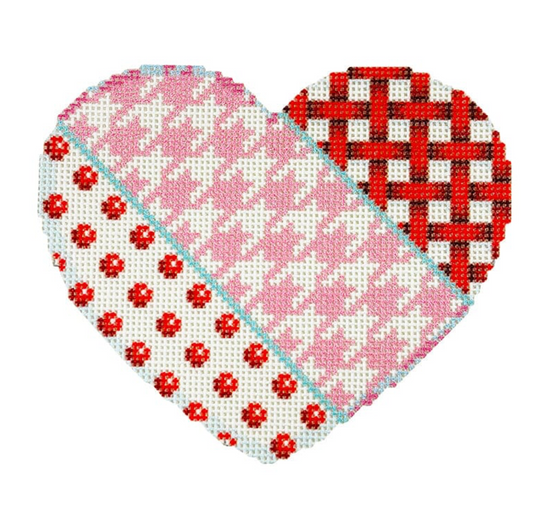 Woven/Houndstooth/Dot Heart