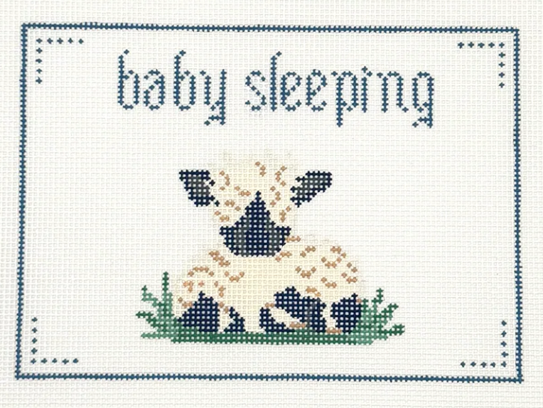 BABY SLEEPING LAMB SIGN