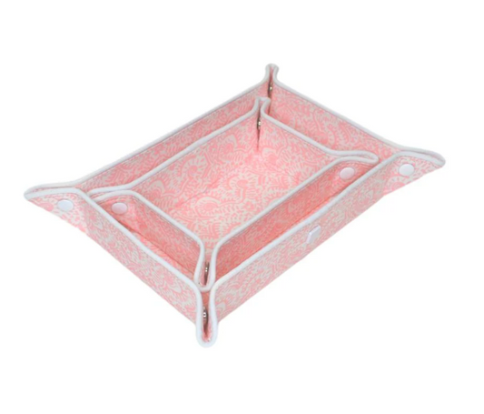 Pink Batik Tray Set