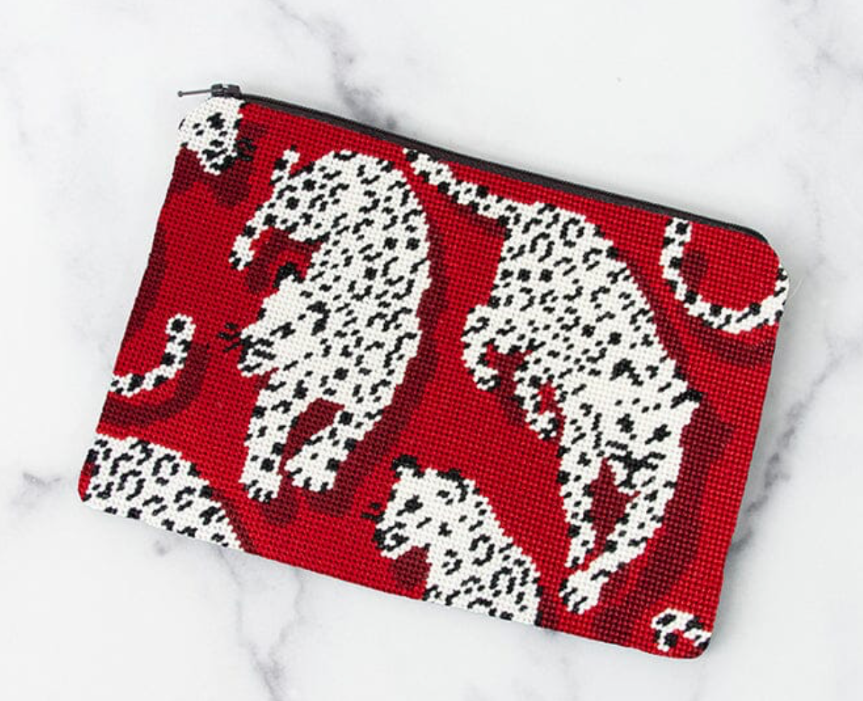 Leopard Clutch - Red