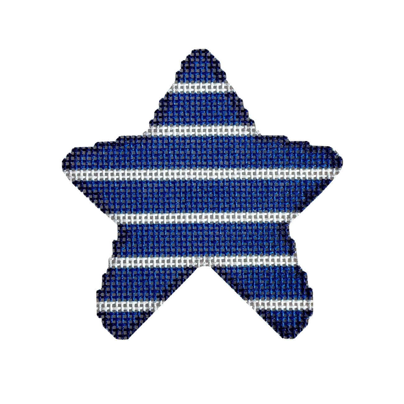 Blue Horizontal Stripes Mini Star