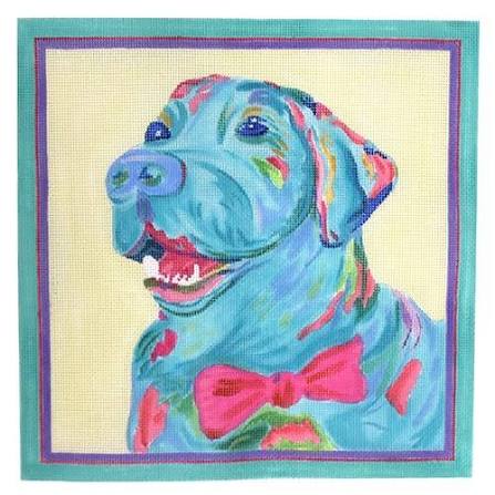 BLUE LAB W/ PINK BOWTIE